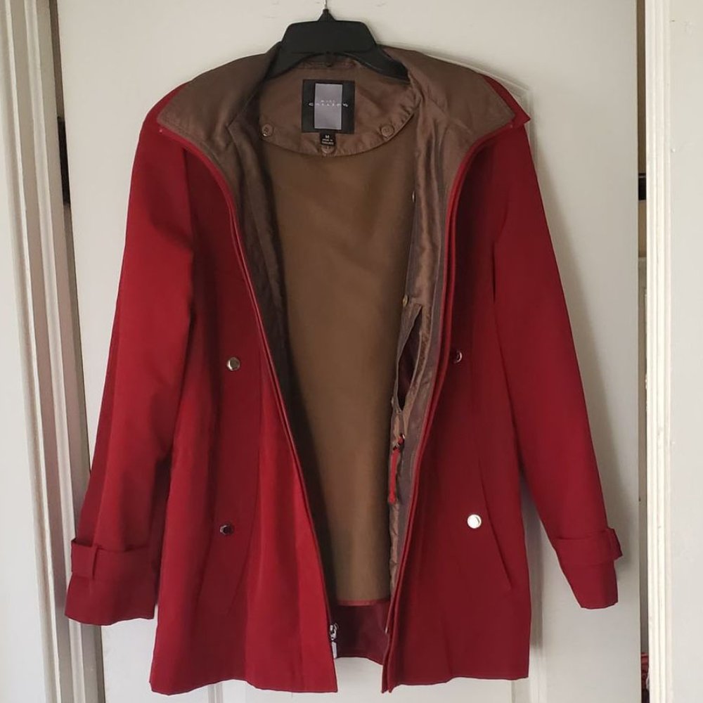 Miss Gallery Red Hooded Raincoat